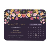 Farbige Frühlingsblüte Save the Date Wiese Magnet (Horizontal)