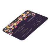 Farbige Frühlingsblüte Save the Date Wiese Magnet (Linke Seite)