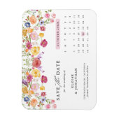 Farbige Frühlingsblüte Save the Date Wiese Magnet (Vertikal)
