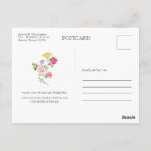 Farbige Frühlingsblüte Save the Date Wiese Postkarte (Rückseite)