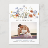 Farbige Frühlingsblüte Save the Date Wiese
