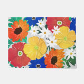 Farbige Frühlingsblütenhände Malerei Girlandesign Fußmatte (Vorderseite)