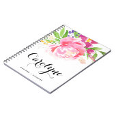 Farbige Frühlingsblütenhose nach Maß Notizblock (Linke Seite)