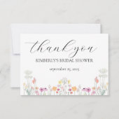 Farbige Frühlingsdusche Wildblume Danke (Vorderseite)