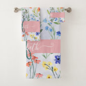 Farbige Frühlingserie-Wildblume Badhandtuch Set (Insitu)