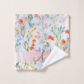 Farbige Frühlingserie-Wildblume Badhandtuch Set (Waschlappen)