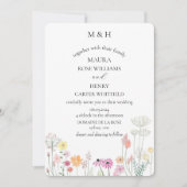 Farbige Frühlingserie-Wildblume Einladung (Vorderseite)