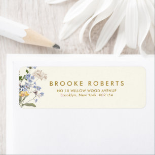 Farbige Frühlingserie Wildblume Meadow Gold-Adress