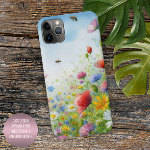 Farbige Frühlingsfeldblumen Florale Wasserfarben-K iPhone 16 Pro Max Hülle