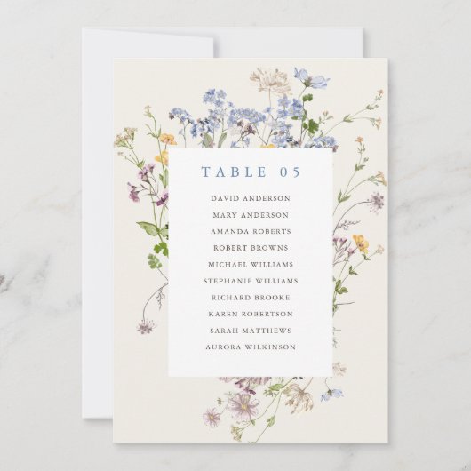 Farbige Frühlingskarten-Wildblume Einladung (Vorderseite)