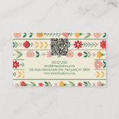 Farbige Frühlingsmarine Wildblume Wiesen Garten mi Visitenkarte (Rückseite)