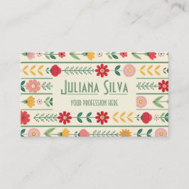 Farbige Frühlingsmarine Wildblume Wiesen Garten mi Visitenkarte