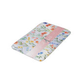 Farbige Frühlingsmischerei-Wildblume Badematte (Schrägansicht)