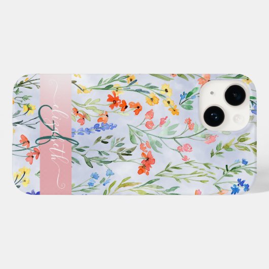 Farbige Frühlingsmischerei-Wildblume Case-Mate iPhone Hülle (Rückseite (Horizontal))