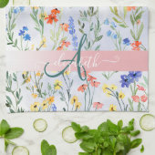 Farbige Frühlingsmischerei-Wildblume Geschirrtuch (Gefaltet)