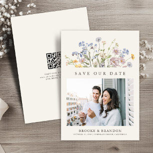 Farbige Frühlingsmischung Wildblume Meadow Garden  Save The Date
