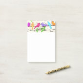 Farbige Frühlingsmusikvögel Post-it®-Hinweise Post-it Klebezettel (Auf Schreibtisch)