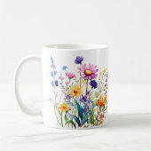 Farbige Frühlingsmuster Blume Wasserfarben Kaffeetasse (Links)