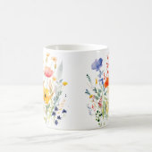 Farbige Frühlingsmuster Blume Wasserfarben Kaffeetasse (Mittel)