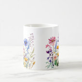 Farbige Frühlingsmuster Blume Wasserfarben Kaffeetasse (Mittel)