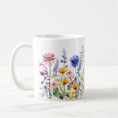 Farbige Frühlingsmuster Blume Wasserfarben Kaffeetasse (Links)