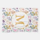 Farbige Frühlingsmuster Blume Wasserfarbmuster Mon Geschirrtuch (Horizontal)