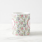 Farbige Frühlingsmuster Blume Wasserfarbmuster Mon Kaffeetasse (Mittel)