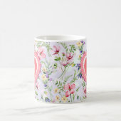 Farbige Frühlingsmuster Blume Wasserfarbmuster Mon Kaffeetasse (Mittel)