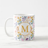 Farbige Frühlingsmuster Blume Wasserfarbmuster Mon Kaffeetasse (Links)