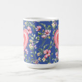 Farbige Frühlingsmuster Blume Wasserfarbmuster Mon Kaffeetasse (Mittel)