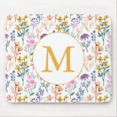 Farbige Frühlingsmuster Blume Wasserfarbmuster Mon Mousepad (Vorne)