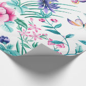 Farbige Frühlingspflanzen Blume Geschenkpapier (Ecke)