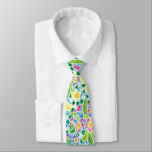 Farbige FrühlingsPrimroses Necktie Krawatte (Gebunden)