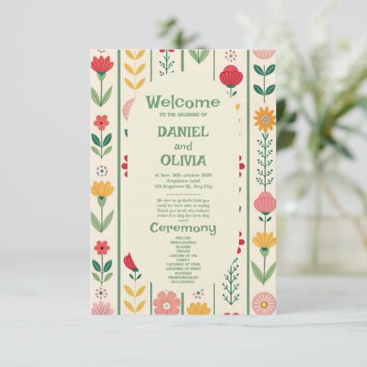 Farbige Frühlingsprogramme Wildblume Wilden Garten (Stehend Vorderseite)