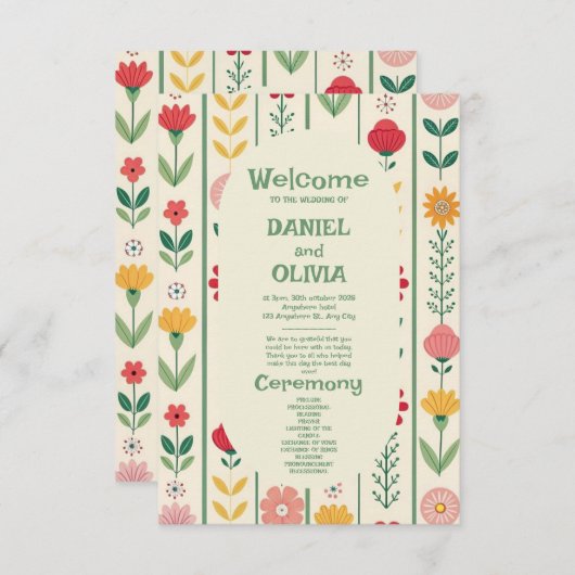 Farbige Frühlingsprogramme Wildblume Wilden Garten (Vorne/Hinten)