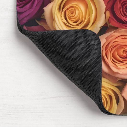 Farbige FrühlingsRose Mousepad (Ecke)