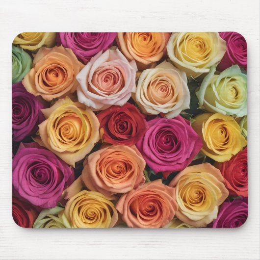 Farbige FrühlingsRose Mousepad (Vorne)