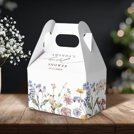 Farbige Frühlingssonne Wildblume Wiese Brautparty Geschenkschachtel