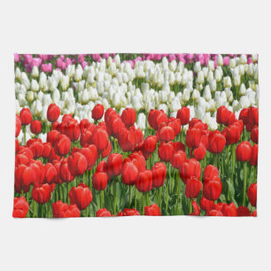 Farbige Frühlingstüppchen Handtuch
