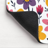 Farbige Frühlingswiesen-Blumenwiese Botanisch Mousepad (Ecke)