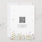 Farbige Frühlingswiesen-Garten-QR-Code Save The Date (Rückseite)
