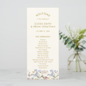 Farbige Frühlingswiesen-Hochzeit mit Wildblumen Go Programm (Stehend Vorderseite)