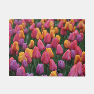 Farbige Frühlingtulips Fußmatte