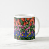 Farbige Frühlingtulips Kaffeetasse (VorderseiteRechts)