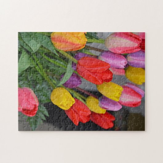 Farbige Frühlingtulips Puzzle (Horizontal)