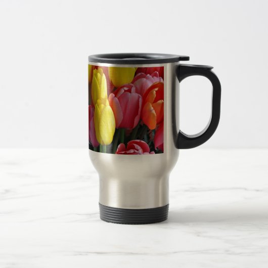 Farbige Frühlingtulips Reisebecher (Rechts)