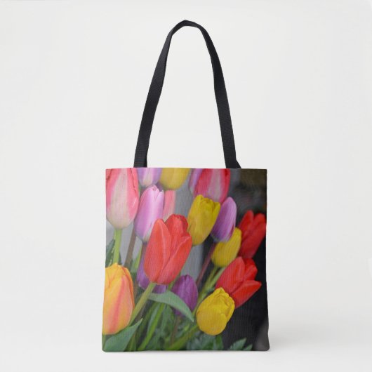 Farbige Frühlingtulips Tasche (Vorderseite)