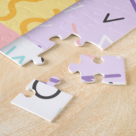 Farbige Fun Memphis Puzzle (Seite)