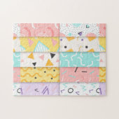 Farbige Fun Memphis Puzzle (Horizontal)