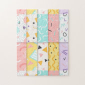 Farbige Fun Memphis Puzzle (Vertikal)